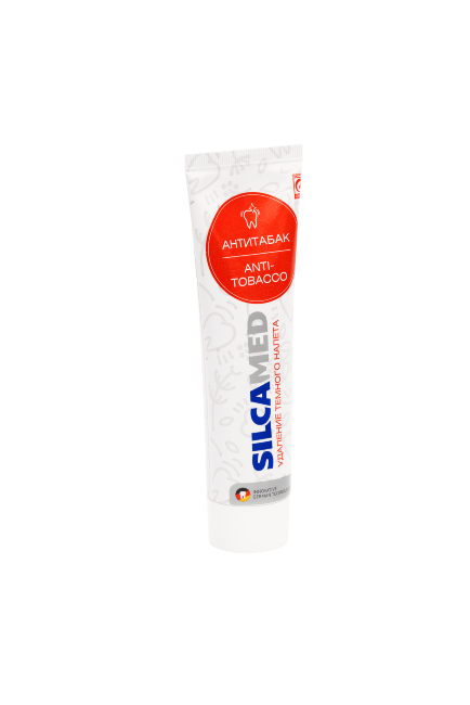 Зубная паста SILCAMED Антитабак 130г Зубная паста SILCAMED Антитабак 130г
