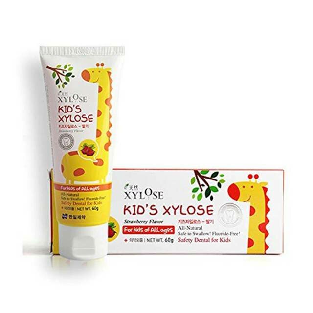 Детская зубная паста "Hanil"  XYLOSE KIDS  с экстрактом клубники 60г