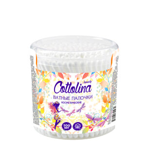 Cotto lina ватные палочки 100 стакан круглый