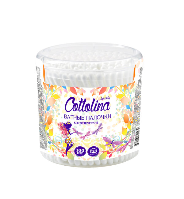 Cotto lina ватные палочки 100 стакан круглый