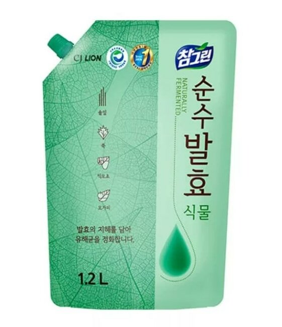 Средство для мытья посуды, овощей и фруктов «Charmgreen pure Fermentation» Горные травы 1,2 литра