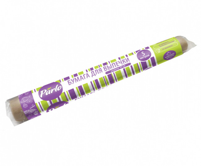 PARLO Бумага для выпечки 5м*30см КОРИЧНЕВАЯ, 1шт PARLO Бумага для выпечки 5м*30см КОРИЧНЕВАЯ, 1шт