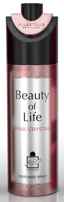 MileStone Beauty Of Life Pink Crystal woman Парфюмированный Дезодорант-спрей 200мл