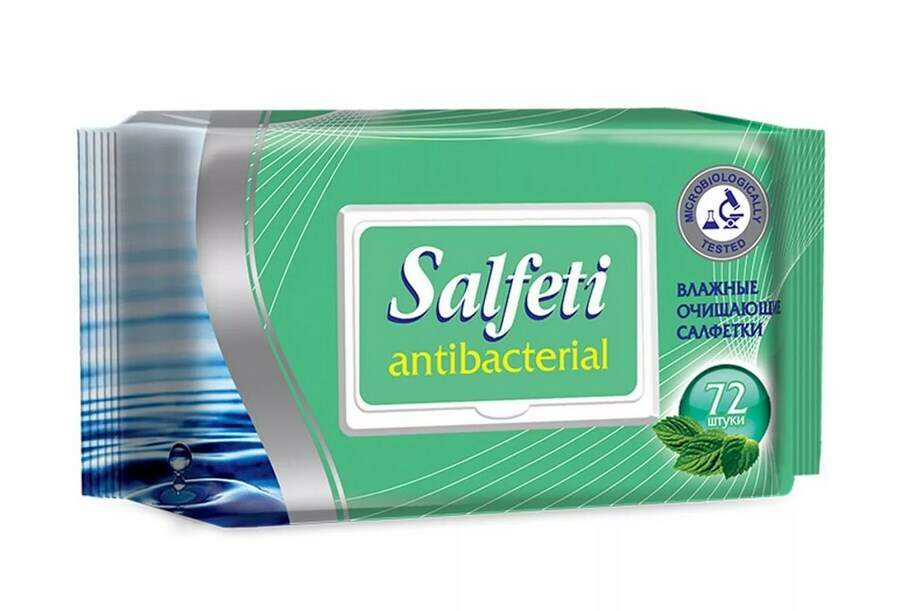 Купить Salfeti antibac №72 влажные салфетки антибактериальные с клапаном по  оптовой цене 121 руб. в Долгопрудном
