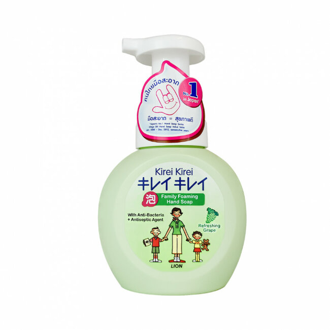LION THAILAND Kirei Kirei Мыло-пена для рук Зеленый виноград 250 мл LION THAILAND Kirei Kirei Мыло-пена для рук Зеленый виноград 250 мл