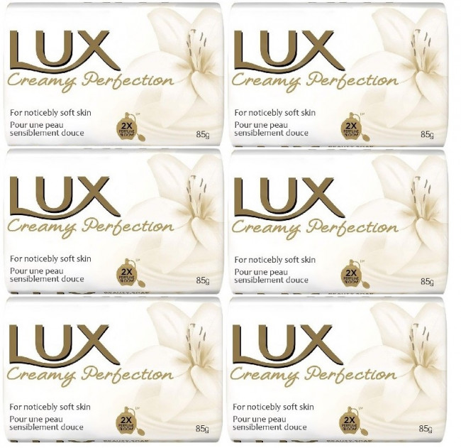 LUX Мыло туалетное Кремовое совершенство, набор 6 шт х 85г LUX Мыло туалетное Кремовое совершенство, набор 6 шт х 85г