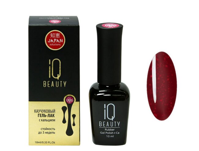 IQ BEAUTY Каучуковый гель-лак с кальцием 006