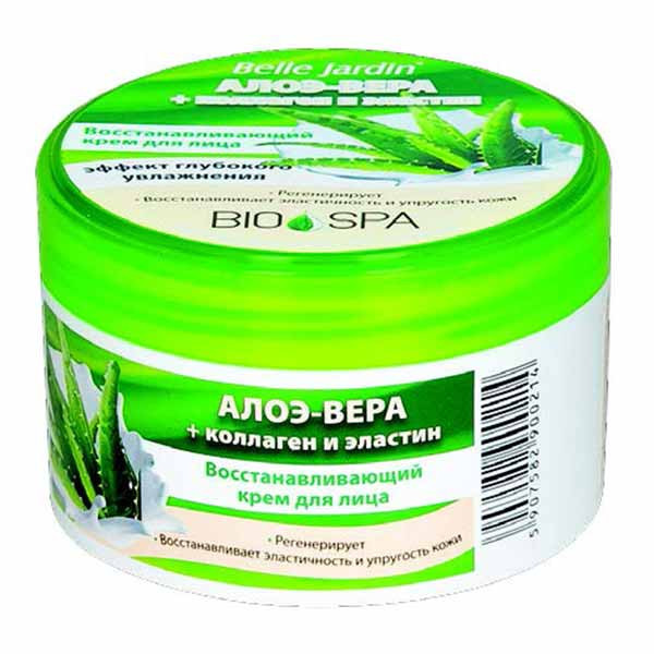 Belle Jardin Bio Spa Крем для лица восстанавливающий Алоэ-Вера+Коллаген и эластин, эффект глубокого увлажнения, 200 мл Belle Jardin Bio Spa Крем для лица восстанавливающий Алоэ-Вера+Коллаген и эластин, эффект глубокого увлажнения, 200 мл