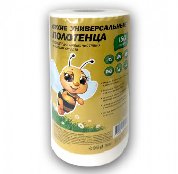 Пчёлка Cухие универсальные полотенца 150 листов