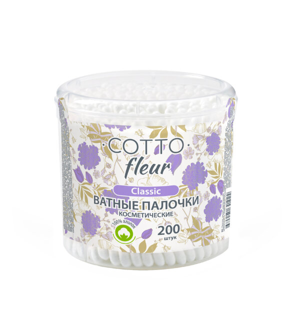 Cotto Viva ватные палочки 200 стакан круглый Cotto Viva ватные палочки 200 стакан круглый