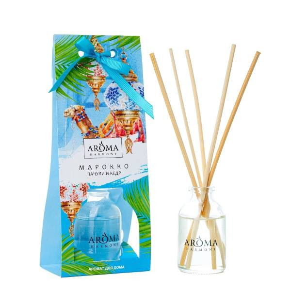 Диффузор ароматический Aroma Harmony "Марокко" Пачули и кедр, 30 мл Диффузор ароматический Aroma Harmony "Марокко" Пачули и кедр, 30 мл