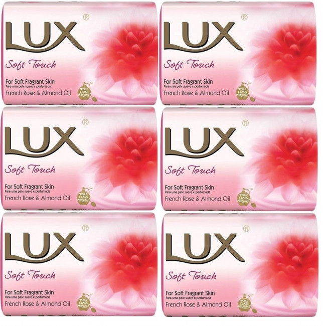 LUX Мыло туалетное Нежное прикосновение, набор 6 шт х 85г LUX Мыло туалетное Нежное прикосновение, набор 6 шт х 85г