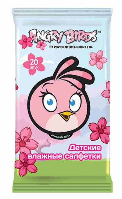 Angry Birds №20 влажные детские салфетки (девочка) Angry Birds №20 влажные детские салфетки (девочка)
