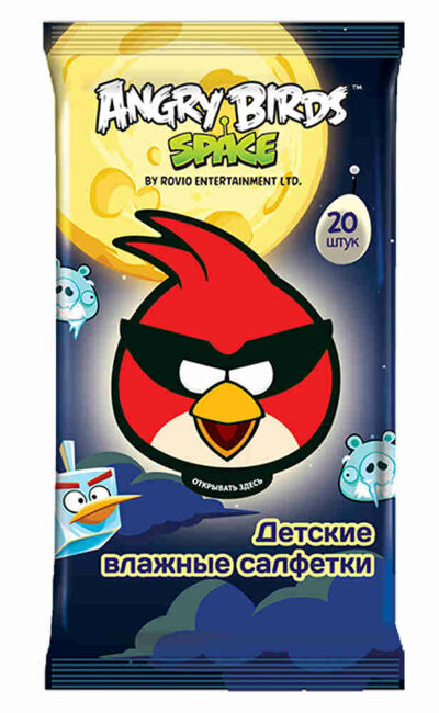Angry Birds №20 влажные детские салфетки (мальчик) Angry Birds №20 влажные детские салфетки (мальчик)