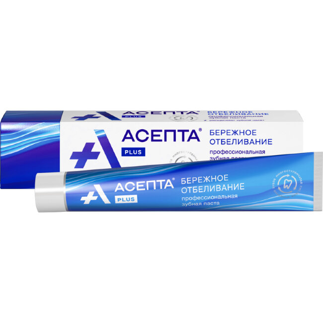 Асепта Plus Зубная паста Бережное отбеливание туба 75мл Асепта Plus Зубная паста Бережное отбеливание туба 75мл