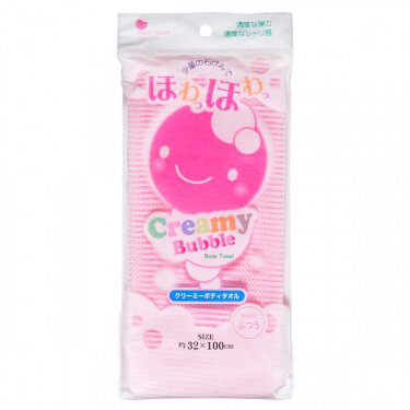 Мочалка для тела "Кремовые пузыри", цвета в ассортименте, 32х100 см Мочалка для тела "Кремовые пузыри", цвета в ассортименте, 32х100 см