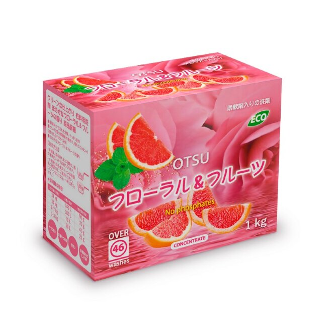 OTSU Концентрированный стиральный порошок с ароматом "ЦИТРУСОВАЯ СВЕЖЕСТЬ" короб 1кг (аналог 5кг) На основе растительных компонентов OTSU Концентрированный стиральный порошок с ароматом "ЦИТРУСОВАЯ СВЕЖЕСТЬ" короб 1кг (аналог 5кг) На основе растительных компонентов