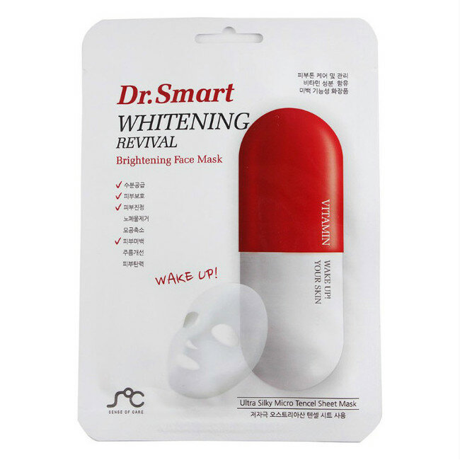 Тканевая маска для лица от пигментации с витаминным комплексом «Dr. Smart by Angel Key» Тканевая маска для лица от пигментации с витаминным комплексом «Dr. Smart by Angel Key»