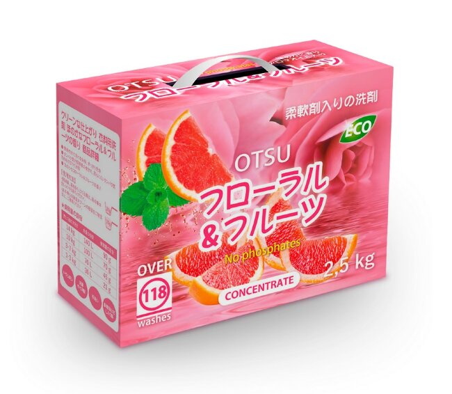 OTSU Концентрированный стиральный порошок с ароматом "ЦИТРУСОВАЯ СВЕЖЕСТЬ" короб 2,5 кг (аналог 12кг) На основе растительных компонентов OTSU Концентрированный стиральный порошок с ароматом "ЦИТРУСОВАЯ СВЕЖЕСТЬ" короб 2,5 кг (аналог 12кг) На основе растительных компонентов