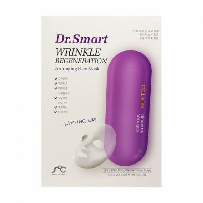 Тканевая маска для лица против морщин с коллагеном «Dr. Smart by Angel Key» Тканевая маска для лица против морщин с коллагеном «Dr. Smart by Angel Key»