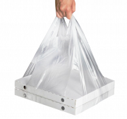 Пакет-майка для переноски коробок под пиццу 32*24*60 14мкм, 100шт									