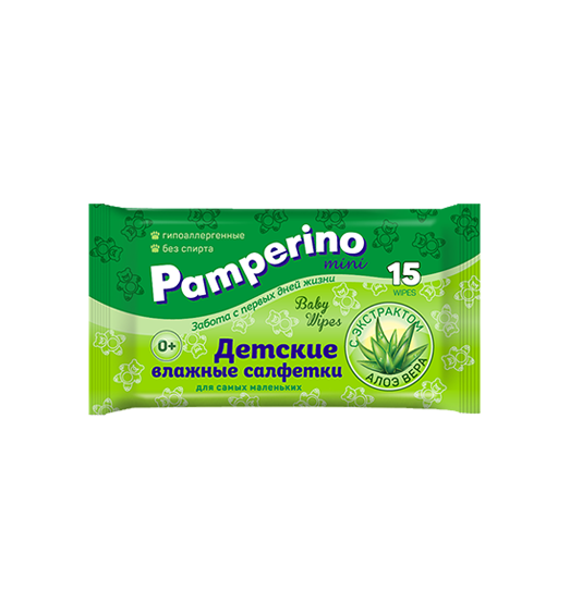 Pamperino  MINI №15 детские влажные салфетки 