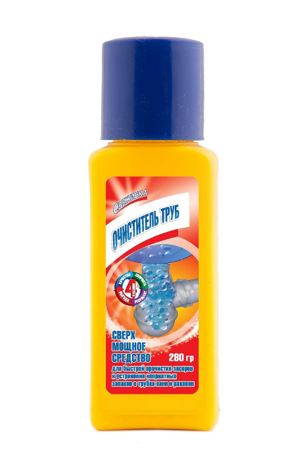 Очиститель труб гранулы "Свежинка" 280г Очиститель труб гранулы "Свежинка" 280г