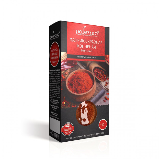 POLEZZNO ПАПРИКА КРАСНАЯ КОПЧЕНАЯ молотая, премиум качество, 100 г POLEZZNO ПАПРИКА КРАСНАЯ КОПЧЕНАЯ молотая, премиум качество, 100 г