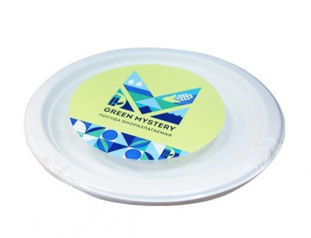 GREEN MYSTERY Тарелки эко из сахарного тростника 225 мм (6 шт) GREEN MYSTERY Тарелки эко из сахарного тростника 225 мм (6 шт)