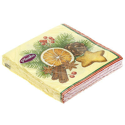 Салфетка Бумажная33 Plushe "Печенье с корицей" 2 слоя, 15 листов Салфетка Бумажная33 Plushe "Печенье с корицей" 2 слоя, 15 листов