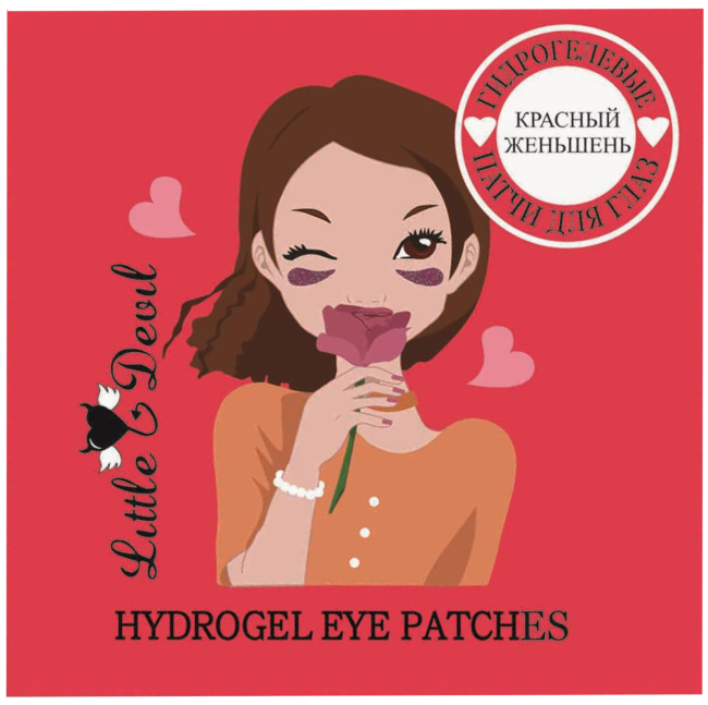 Гидрогелевые патчи c пептидами и экстрактом красного женьшеня  "Little Devil", 90г/60шт.