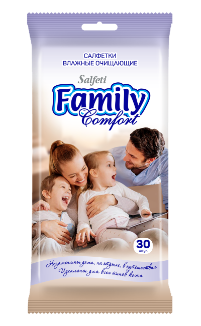 Salfeti Family №30 влажные салфетки универсальные Salfeti Family №30 влажные салфетки универсальные
