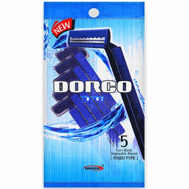 Dorco одноразовый бритвенный станок 2 лезвия, 5шт Dorco одноразовый бритвенный станок 2 лезвия, 5шт
