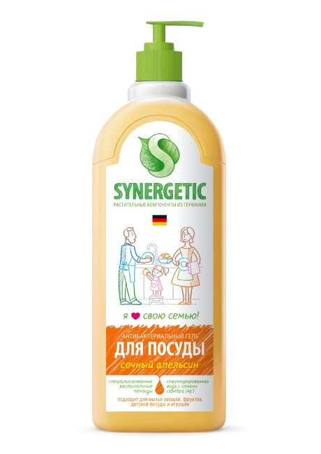 Synergetic биоразлагаемое средство для мытья посуды Апельсин 1л (фрукты, детское) Synergetic биоразлагаемое средство для мытья посуды Апельсин 1л (фрукты, детское)