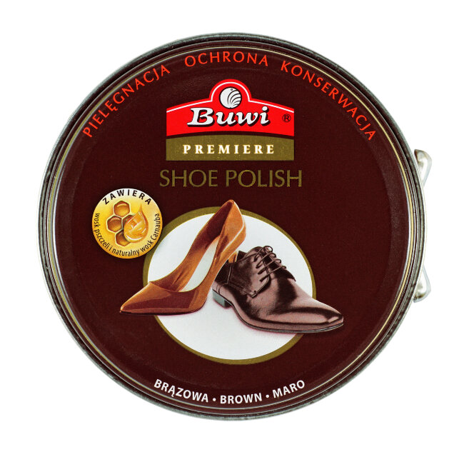 BUWI PREMIERE Крем для обуви коричневый банка 60мл BUWI PREMIERE Крем для обуви коричневый банка 60мл