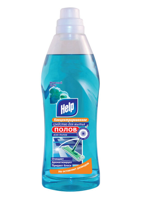 Концентрированное средство для мытья полов "Help" Морской бриз 1000 г
