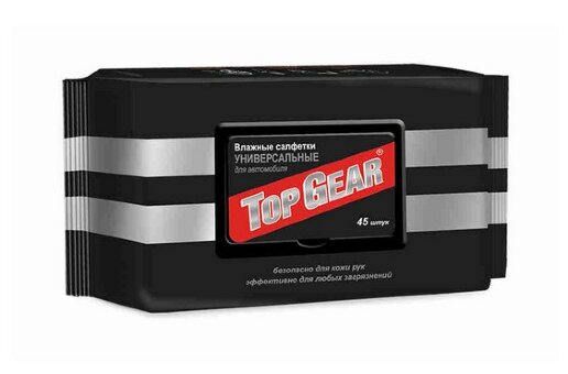 Top Gear  №45 влажные салфетки универсальные с клапаном