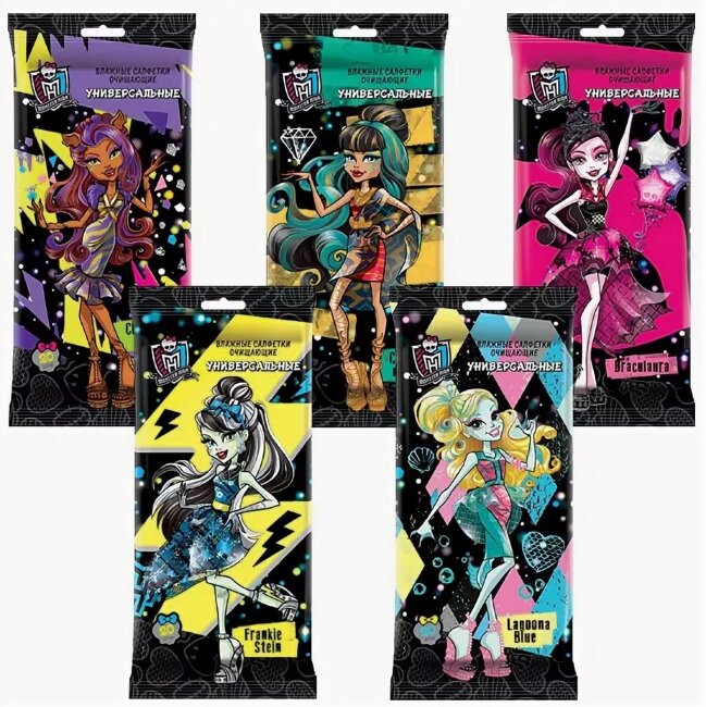 Monster High №20 влажные детские салфетки Mix Monster High №20 влажные детские салфетки Mix