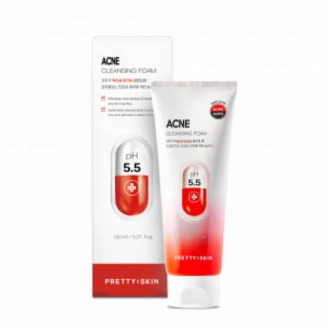 Мягкая пенка для глубокого очищения проблемной кожи pH 5.5 «PRETTYSKIN», 150 мл Мягкая пенка для глубокого очищения проблемной кожи pH 5.5 «PRETTYSKIN», 150 мл
