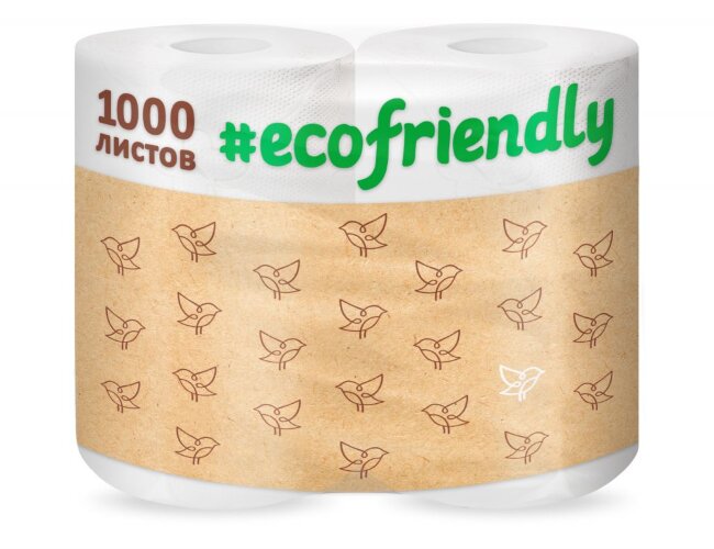 Plushe Спасибо EcoFriendly т/б 4 рулона 2 слоя 31м 1000 листов Plushe Спасибо EcoFriendly т/б 4 рулона 2 слоя 31м 1000 листов