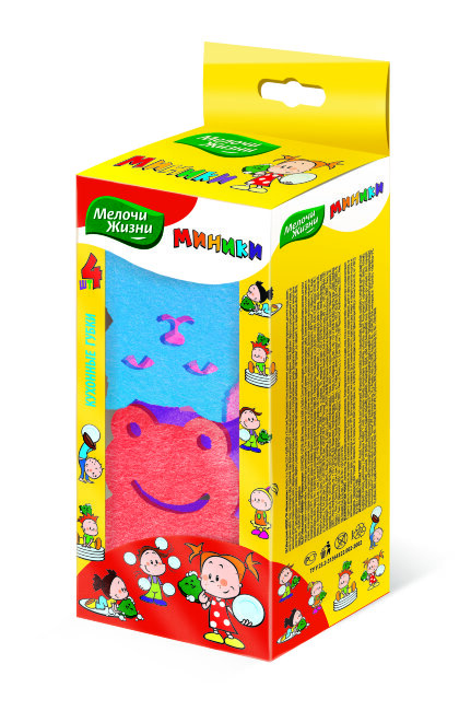 МЖ Губки кухонные МИНИКИ 4 шт