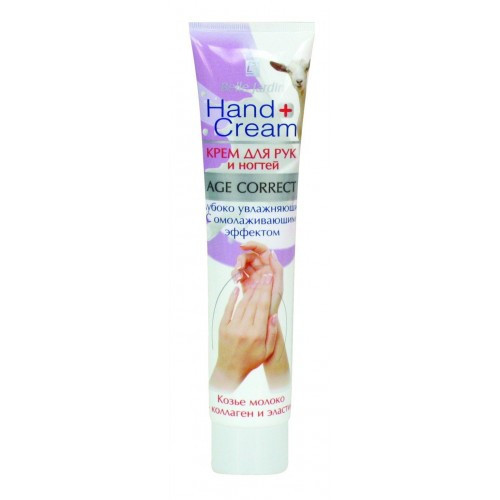 Belle Jardin Age Correct Hand Cream Глубокоувлажняющий крем для рук с омолаживающим эффектом, Козье молоко+коллаген и эластин, 125 мл