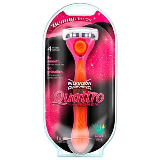 Wilkinson Schick Quattro Women color Edition Женский станок для бритья + 1 кассетa Wilkinson Schick Quattro Women color Edition Женский станок для бритья + 1 кассетa