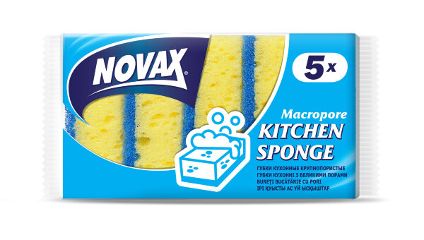 Novax Губки кухонные крупнопористые 5шт