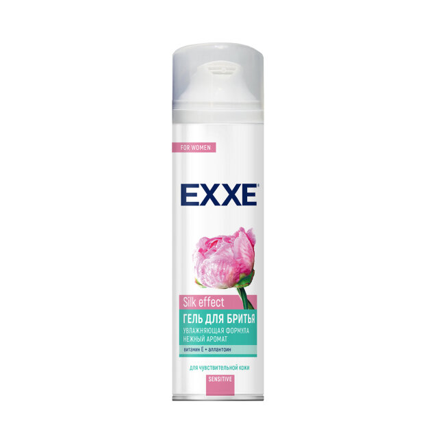 EXXE Гель для бритья Sensitive Silk effect, 200 мл (ЖЕНСКИЙ)				