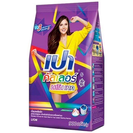 LION PAO Super Color Антибактериальный порошок для стирки цветного белья, 900г				