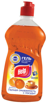 Средство для мытья посуды "Help" Апельсин 0,5 л (гель) Средство для мытья посуды "Help" Апельсин 0,5 л (гель)