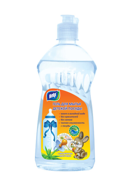 Средство для мытья детской посуды "Help" 0,5  (гель)