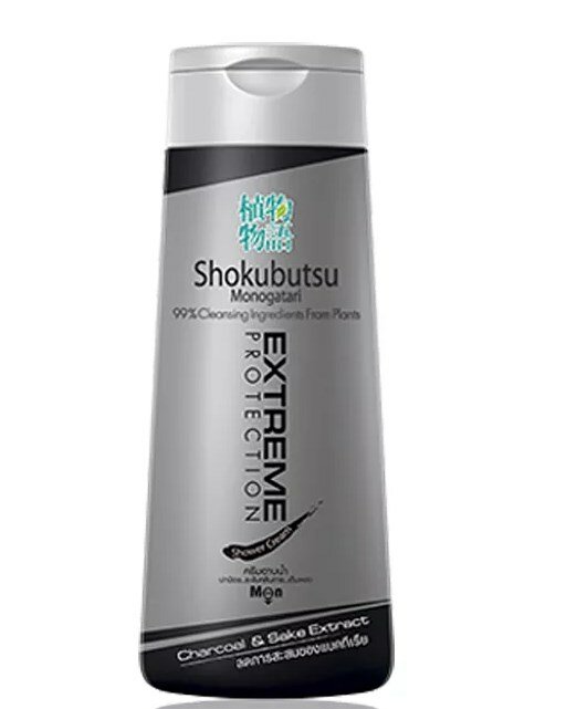 Крем-гель для душа "Shokubutsu" 200мл "Экстримальная защита" уголь мужской