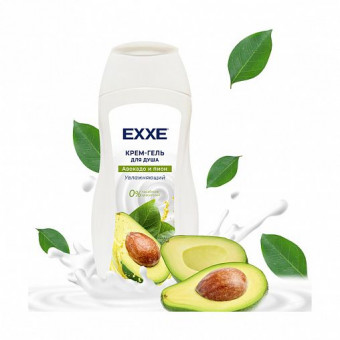 EXXE Увлажняющий крем-гель для душа "Авокадо и пион", 400 мл